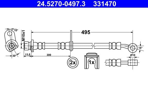 Furtun frana ATE 24.5270-0497.3