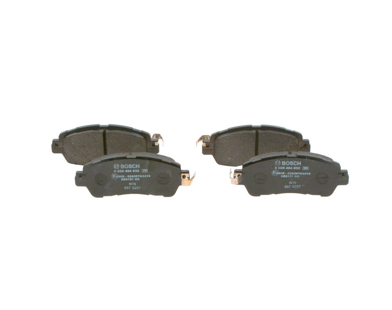 set placute frana,frana disc BOSCH 0 986 494 832