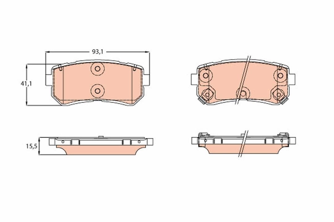 set placute frana,frana disc TRW GDB3641