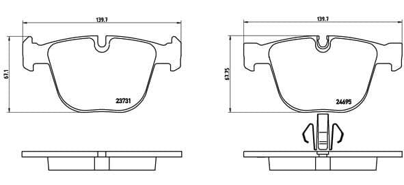 set placute frana,frana disc BREMBO PRIME LINE P 06 053