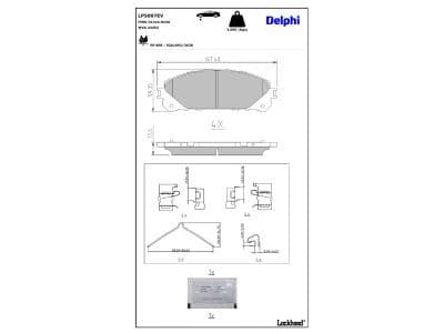 set placute frana,frana disc DELPHI LP5097EV