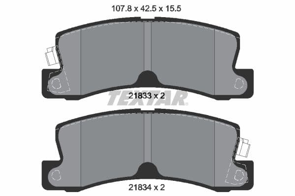 set placute frana,frana disc TEXTAR 2183301