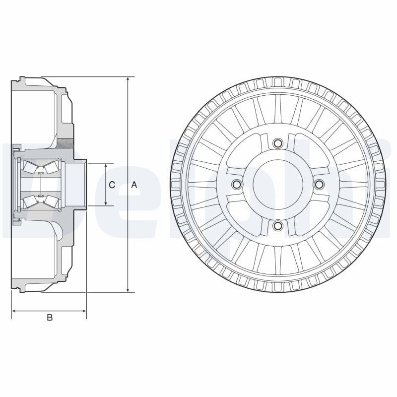 Tambur frana DELPHI BFR621