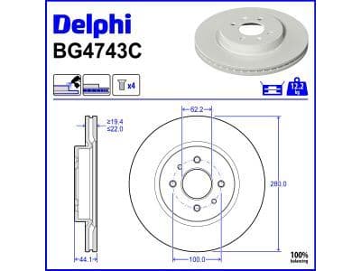 Disc frana DELPHI BG4743C