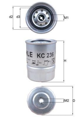 filtru combustibil MAHLE KC 236