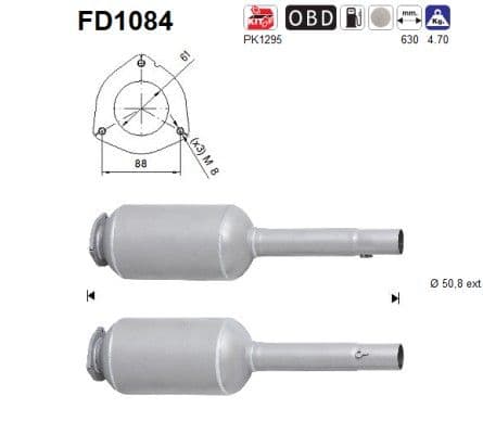 Filtru funingine/particule, sist.de esapament AS FD1084