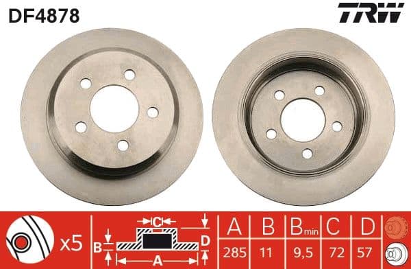 Disc frana TRW DF4878