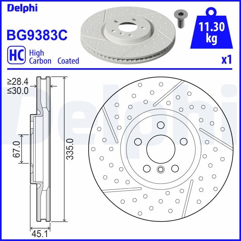 Disc frana DELPHI BG9383C