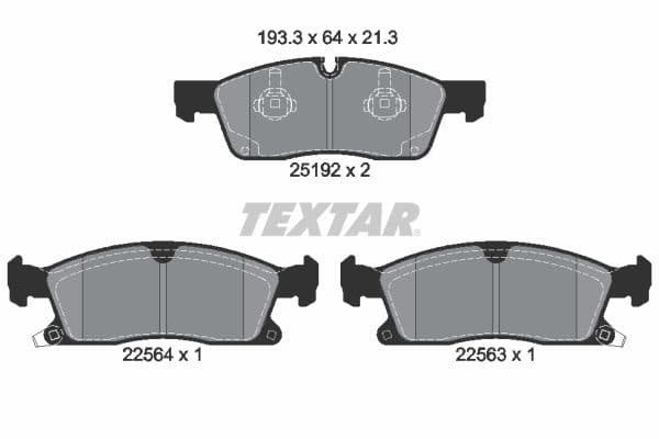 set placute frana,frana disc TEXTAR Q+ 2519207