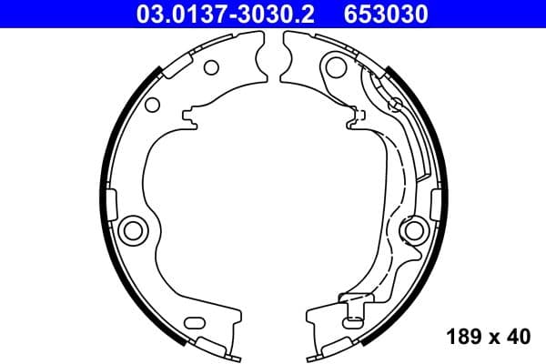 Set saboti frana, frana de mana ATE 03.0137-3030.2