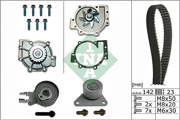 Set pompa apa + curea dintata Schaeffler INA 530 0467 30