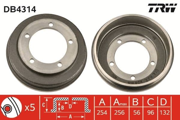 Tambur frana TRW DB4314