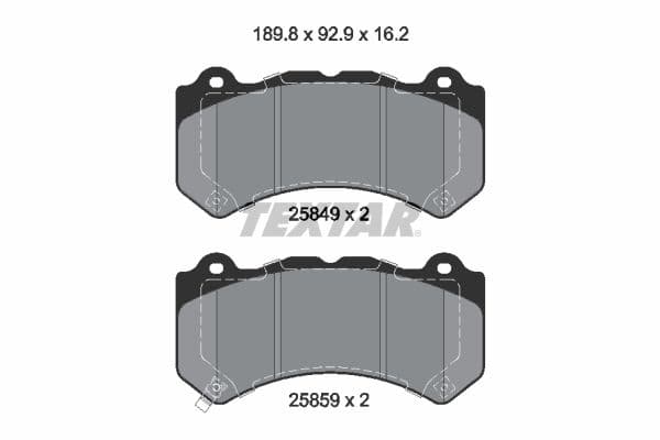 set placute frana,frana disc TEXTAR 2584901