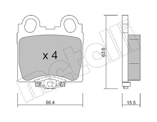 set placute frana,frana disc METELLI 22-0758-0