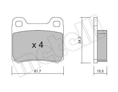 set placute frana,frana disc METELLI 22-0092-1