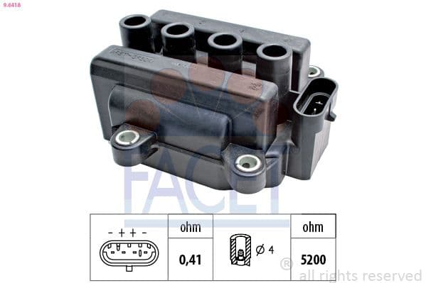 bobina de inductie FACET OE Equivalent 9.6418