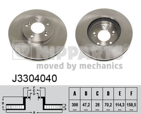Disc frana NIPPARTS J3304040