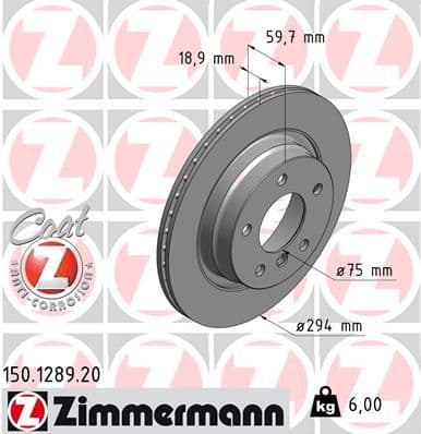 Disc frana ZIMMERMANN COAT Z 150.1289.20