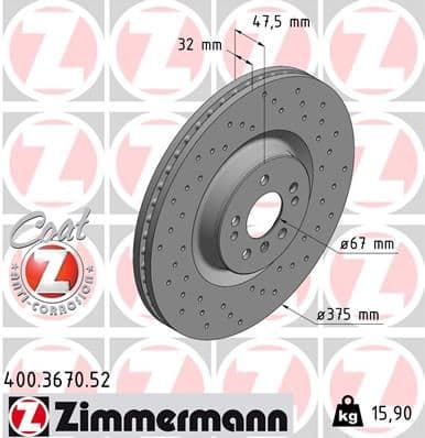 Disc frana ZIMMERMANN SPORT Z 400.3670.52