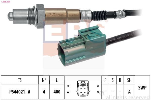 Sonda Lambda EPS Made in Italy - OE Equivalent 1.998.304