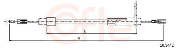 Cablu, frana de parcare COFLE 10.9442