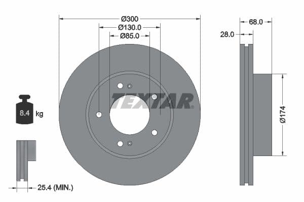 Disc frana TEXTAR PRO 92203003