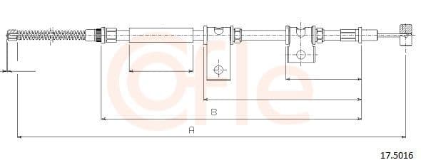 Cablu, frana de parcare COFLE 17.5016