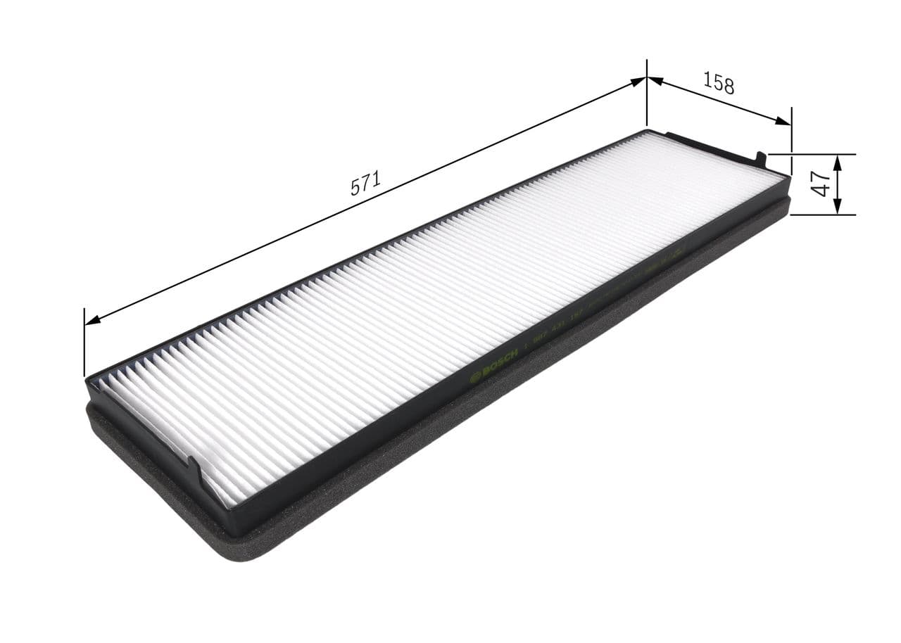 Filtru, aer habitaclu BOSCH 1 987 431 157