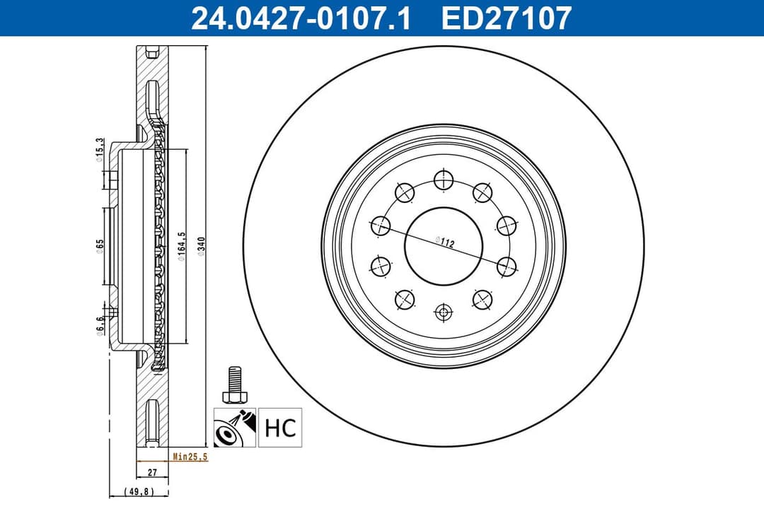 Disc frana ATE 24.0427-0107.1