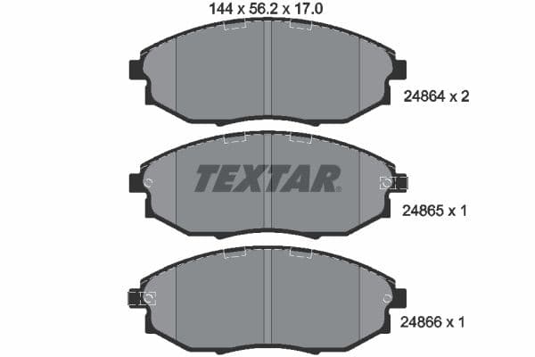 set placute frana,frana disc TEXTAR 2486401
