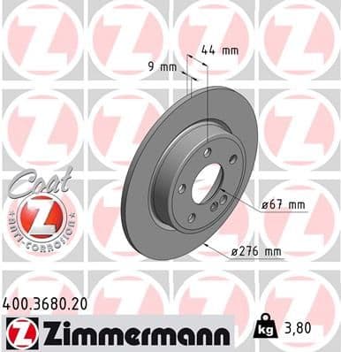 Disc frana ZIMMERMANN COAT Z 400.3680.20