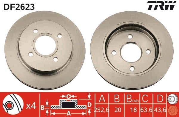 Disc frana TRW DF2623