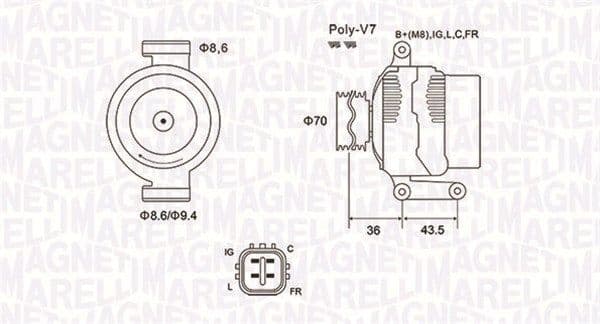 Generator / Alternator MAGNETI MARELLI 063731980010