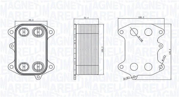 Radiator ulei, ulei motor MAGNETI MARELLI 350300003300