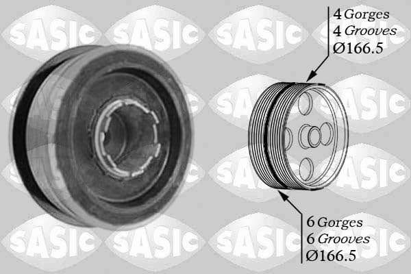 Fulie curea, arbore cotit SASIC 9001808