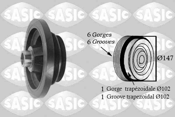 Fulie curea, arbore cotit SASIC 2156060