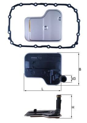Filtru hidraulic, cutie de viteze automata MAHLE HX 240D