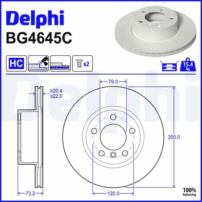 Disc frana DELPHI BG4645C