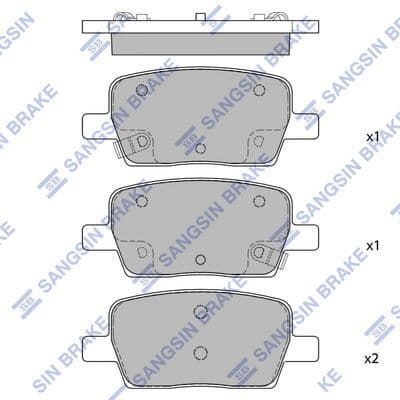 set placute frana,frana disc HI-Q SP4116