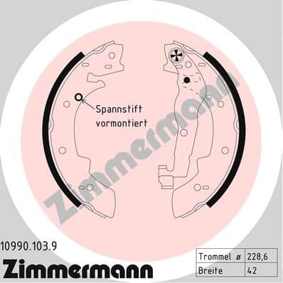 Set saboti frana ZIMMERMANN 10990.103.9