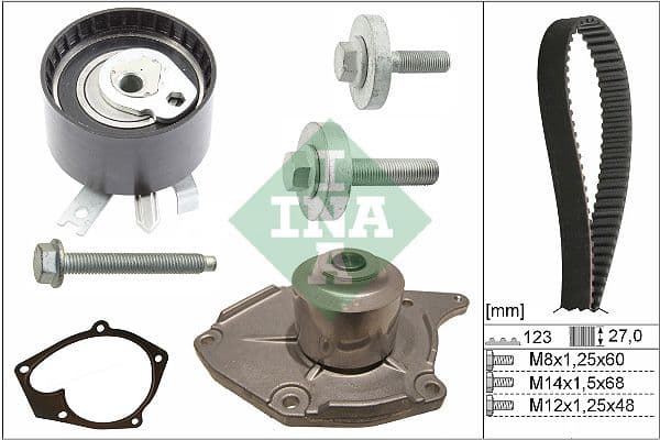 Set pompa apa + curea dintata Schaeffler INA 530 0197 31