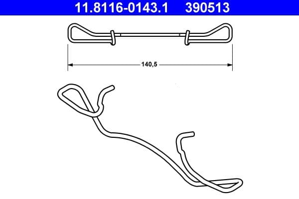 Arc, etrier frana ATE 11.8116-0143.1