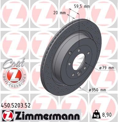Disc frana ZIMMERMANN SPORT Z 450.5203.52