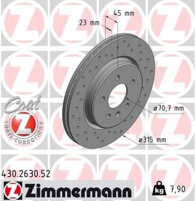 Disc frana ZIMMERMANN SPORT Z 430.2630.52
