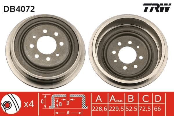 Tambur frana TRW DB4072
