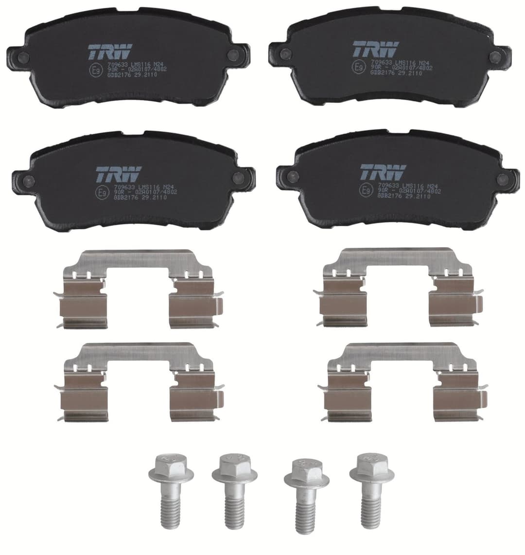 set placute frana,frana disc TRW GDB2176