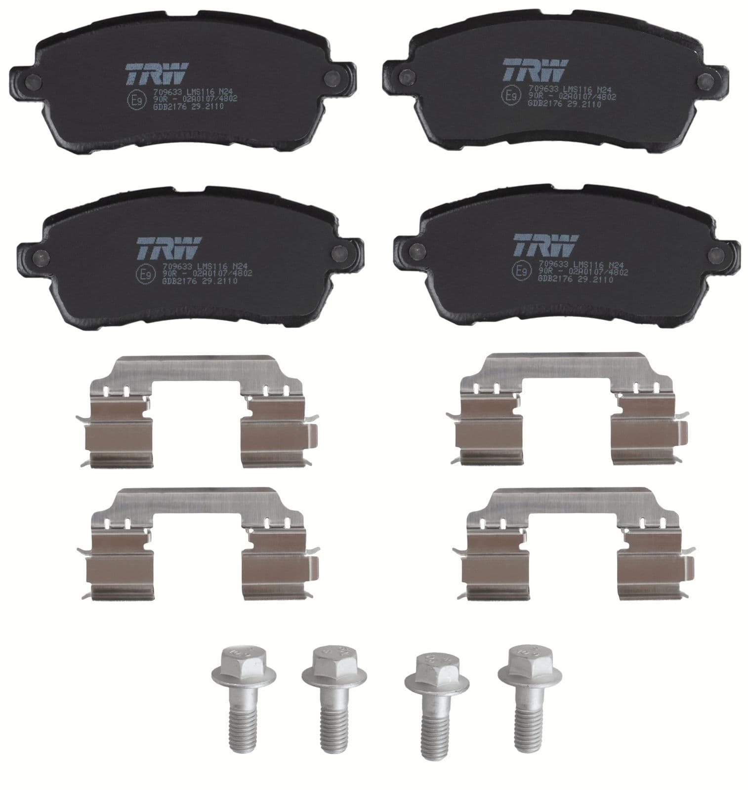 set placute frana,frana disc TRW GDB2176