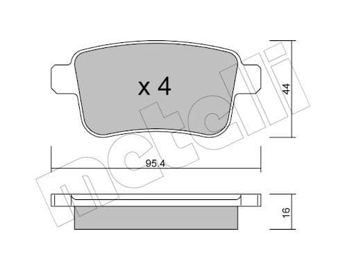 set placute frana,frana disc METELLI 22-0814-0
