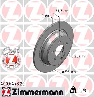 Disc frana ZIMMERMANN 400.6473.20