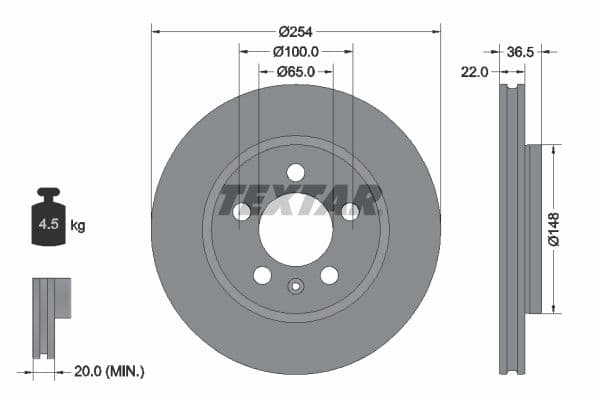 Disc frana TEXTAR PRO 92329503
